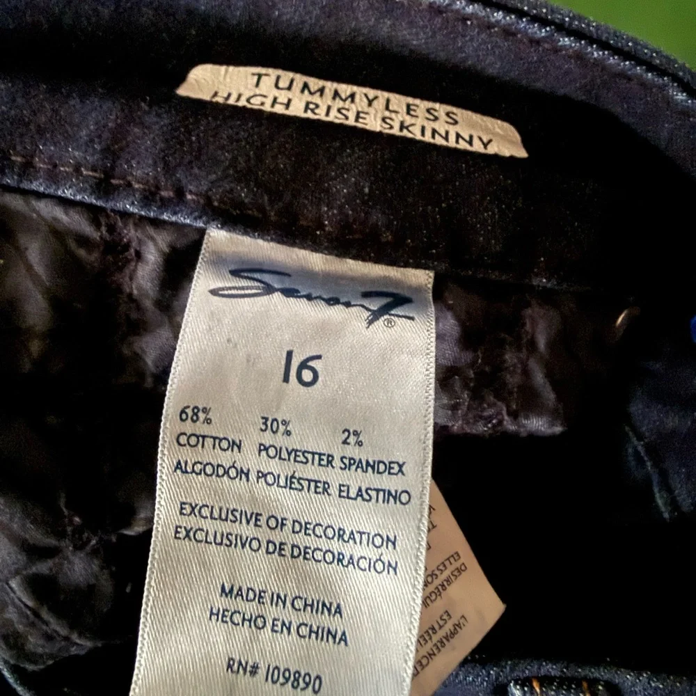 Seven 7 Dark Denim High Rise Skinny Stretch Jeans 16 Women’s - Picture 5 of 8